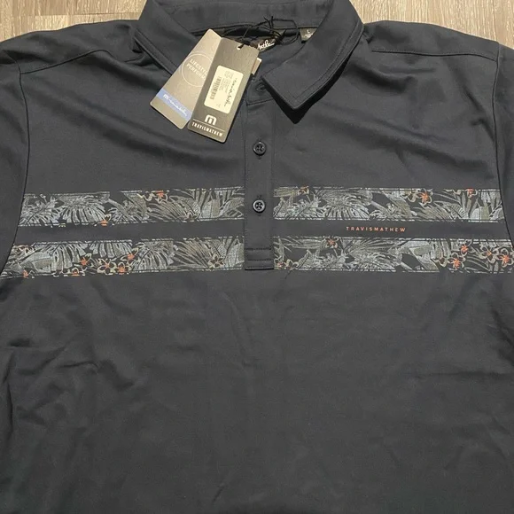 Travis Mathew Navy Polo Shirt - Picture 2 of 5
